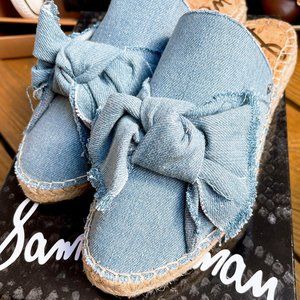 [NEW]SAM EDELMAN Lynda Espadrilles Slides Denim SIZE:7